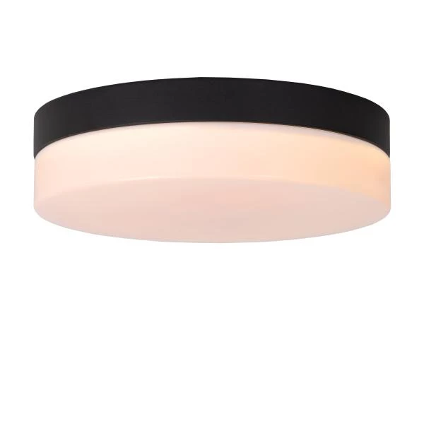 Lucide BISKIT - Deckenleuchte Badezimmer - Ø 23 cm - LED - 1x12W 2700K - IP44 - Bewegung und Tag/Nacht-Sensor - Schwarz - detail 1